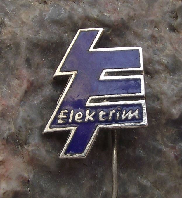 Antique Elektrim Motors Poland Polish Engineering Company Industrial Pin Badge