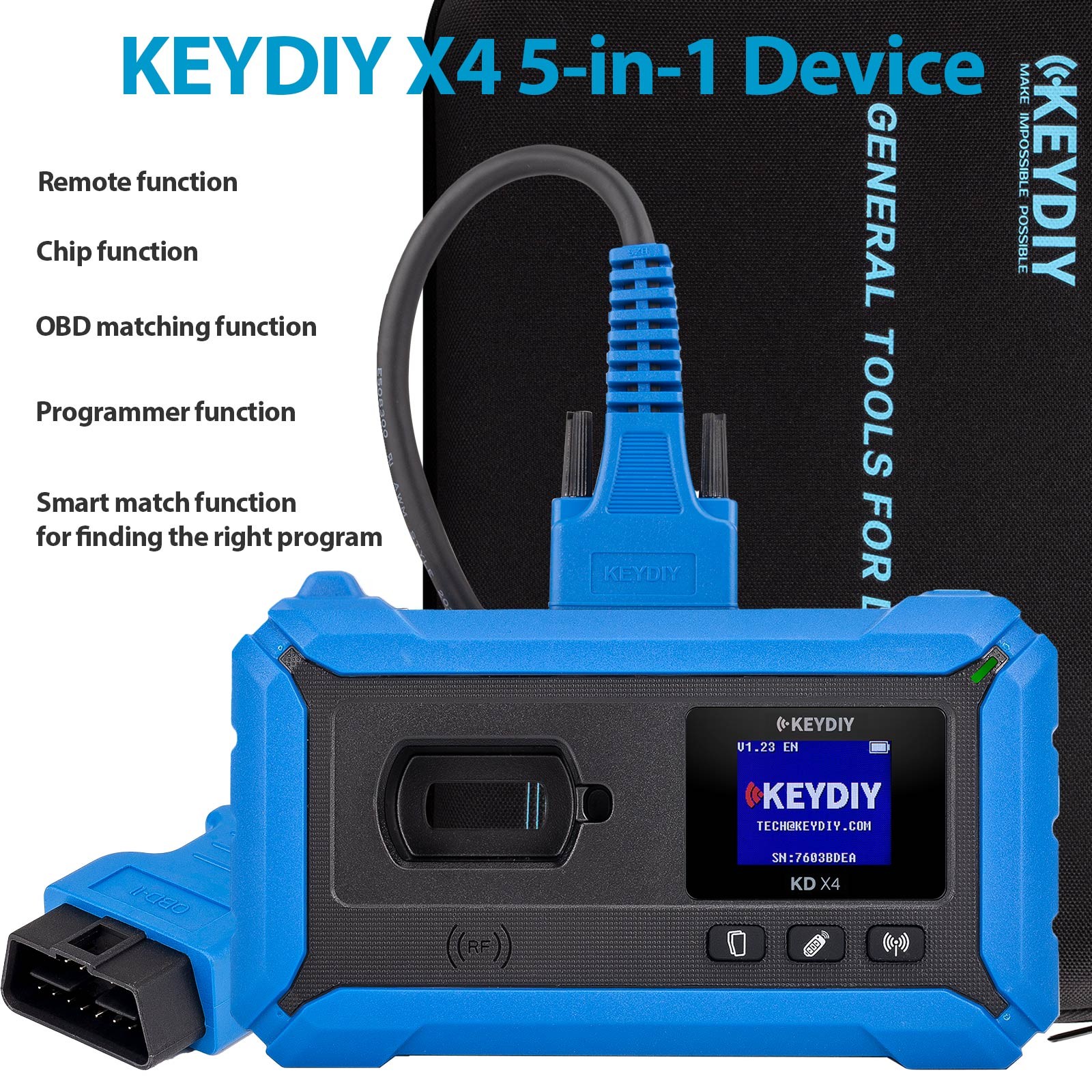 KEYDIY KD-X4 Too Integrates Recognition,Generation,Copying,Progarmming,Matching