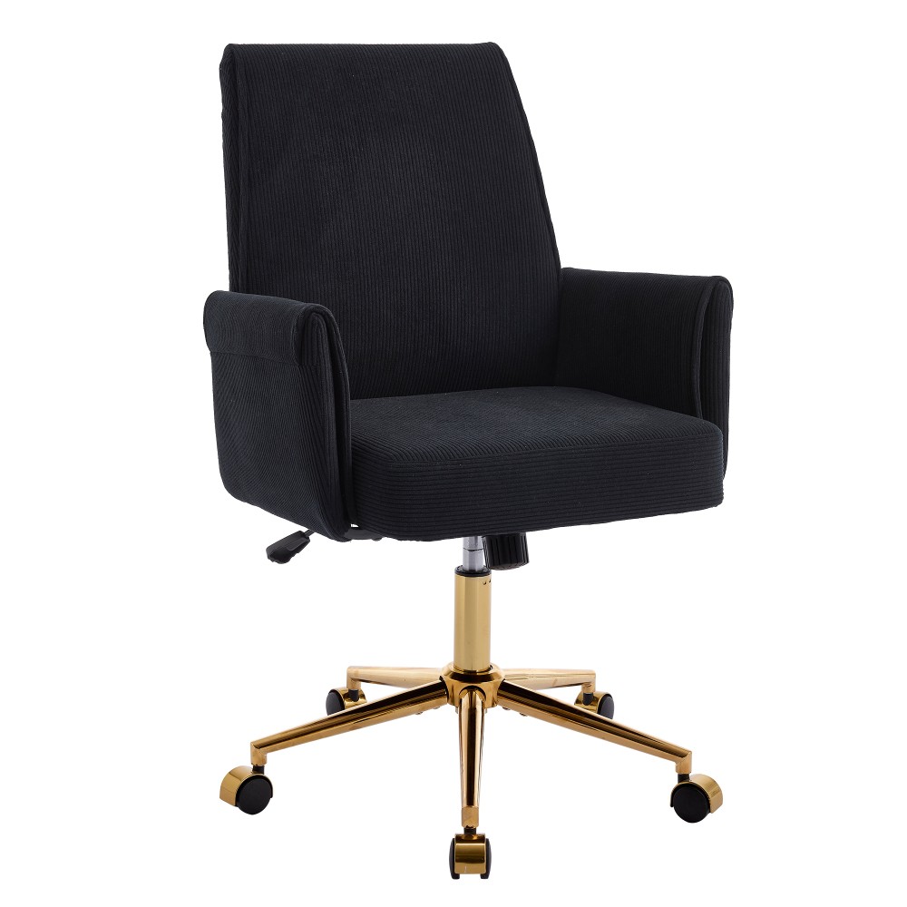 Mid-back liftable office chair, striped fabric, and ergonomically designed