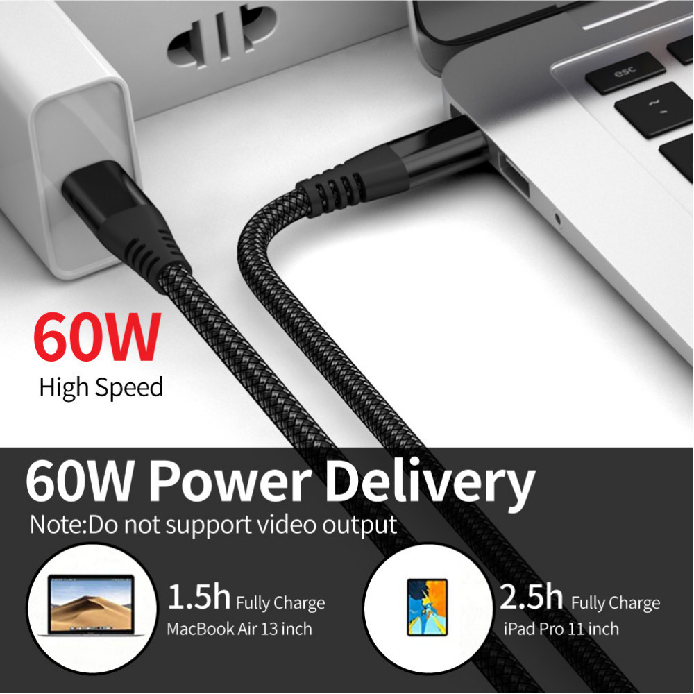 10FT Long USB-C to USB-C Type C Fast Charging Cable PD For Samsung MacBook iPad