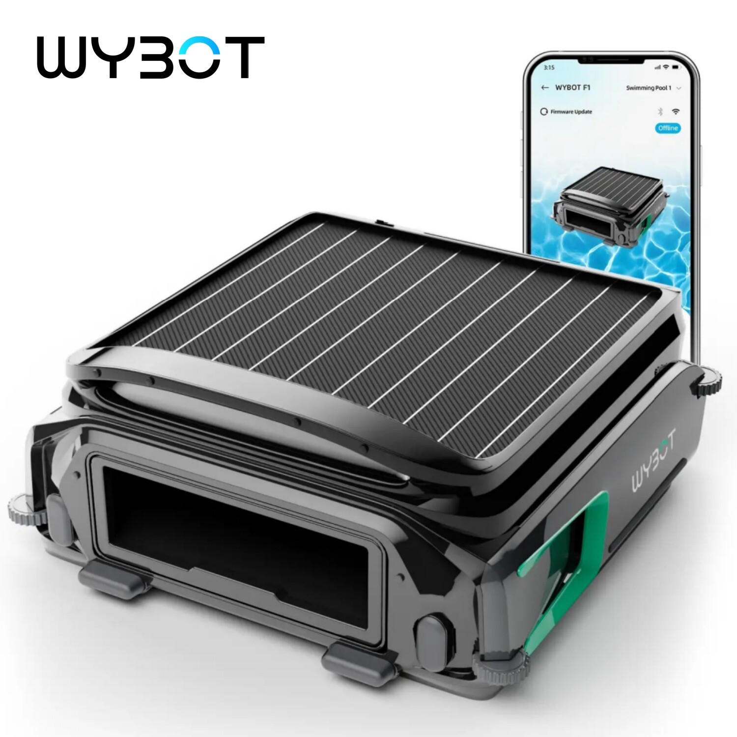 WYBOT F1 Solar Powered Robotic Pool Cleaner Pool Surface Skimmer Robot App A