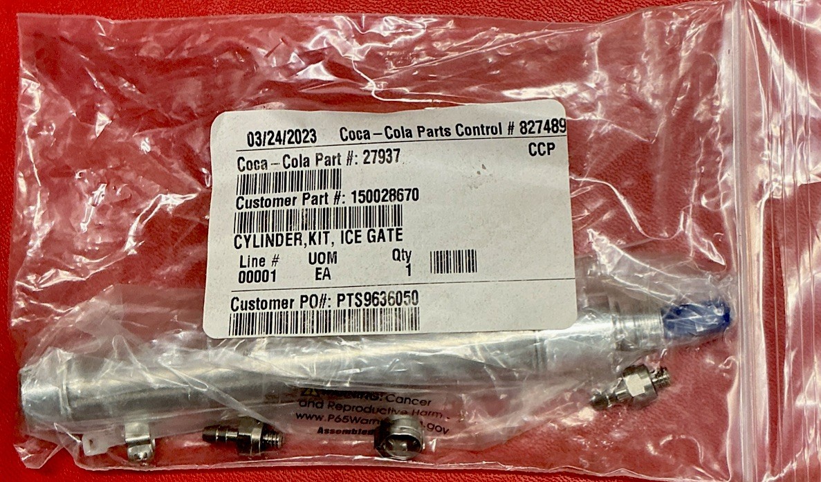 Coca-Cola/Cornelius ABS Ice Gate Cylinder Kit- NEW- Coke Part # 27937