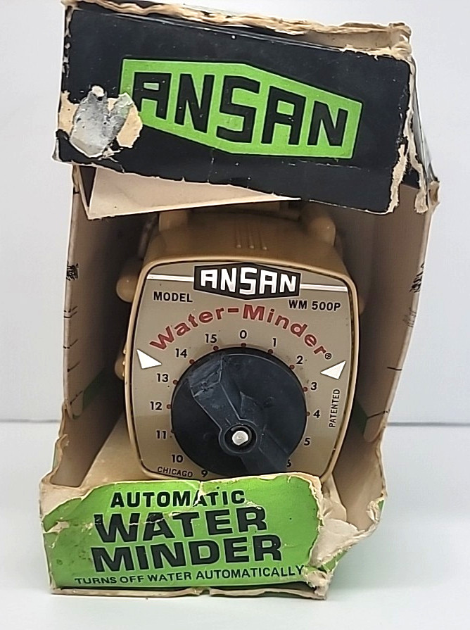 Vintage NOS Ansan Automatic Water Minder-Fits Standard Water Outlet-4Hr Control