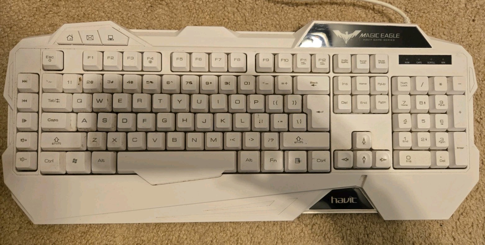 Havit Magic Eagle Wired Gaming Keyboard White