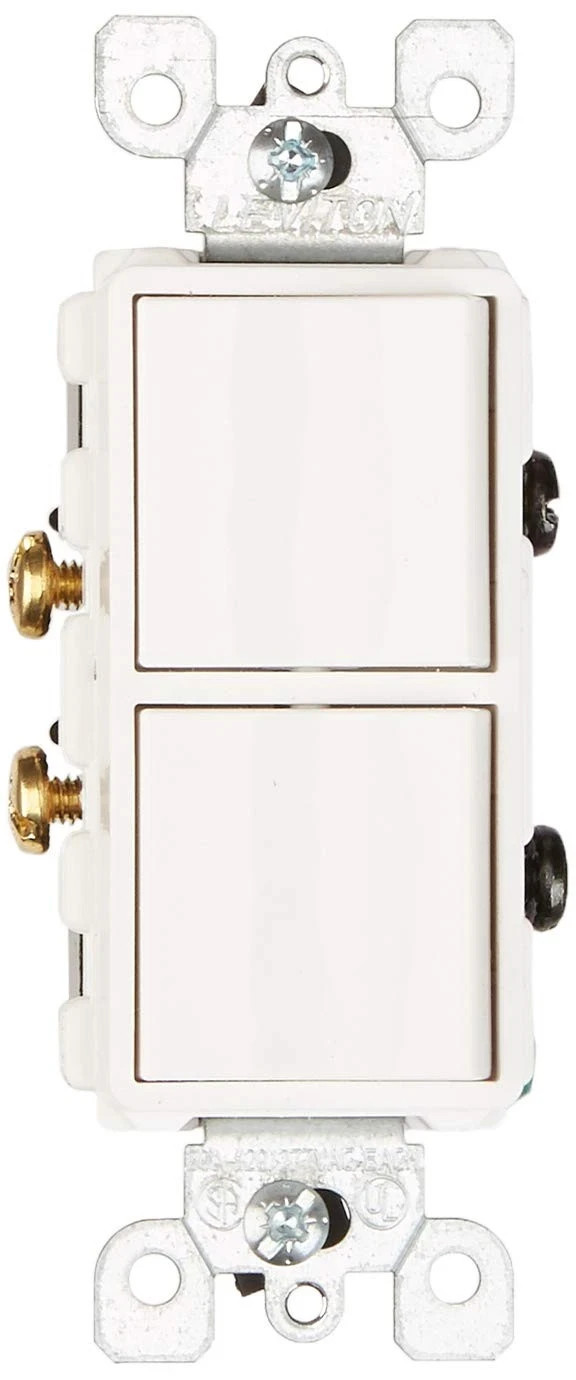 20 Amp Decora Single-Pole AC Combination Switch 120/277 Volt White