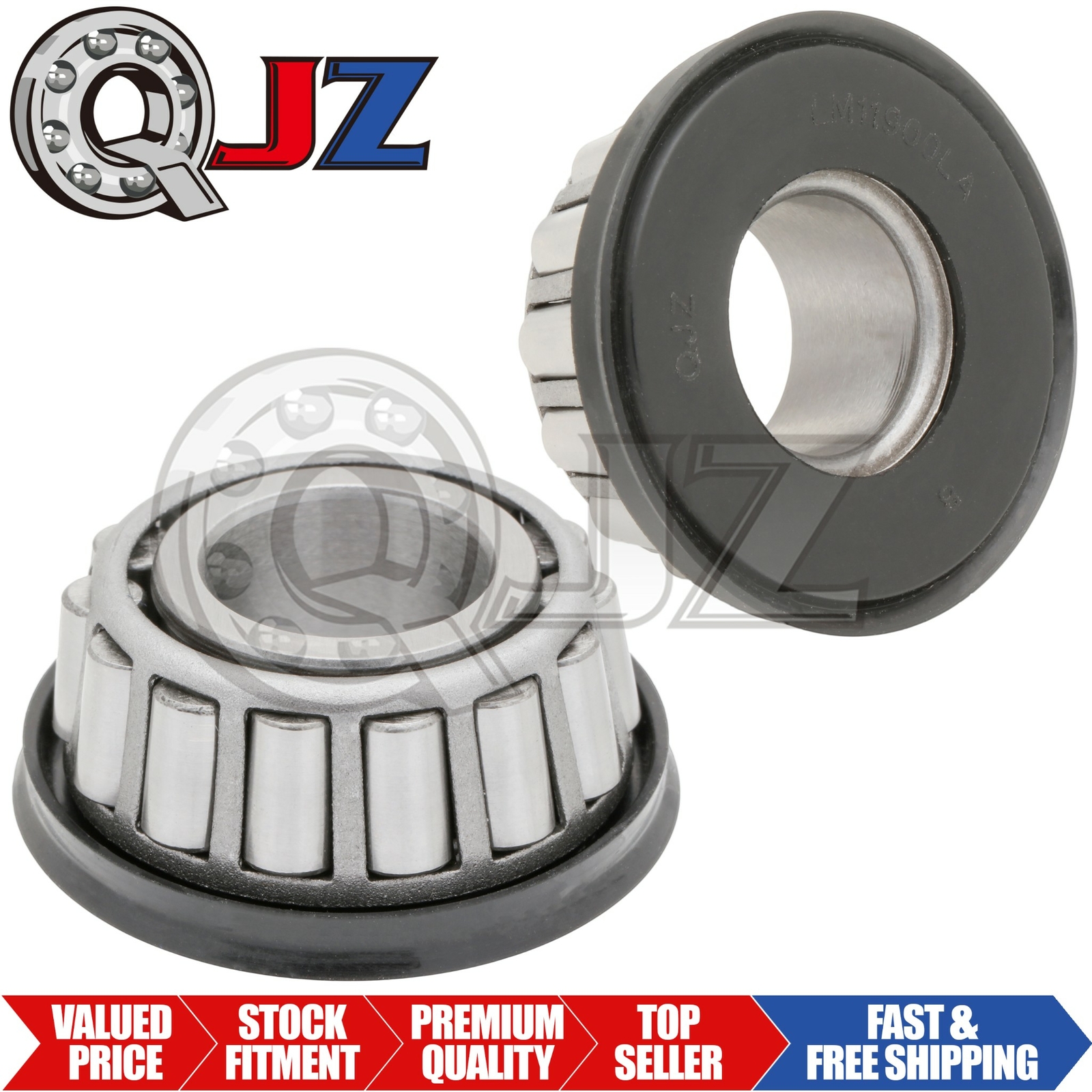 [2-Pack] LM11900LA Tapered Roller Cone with Seal 0.75" (Bore) x 0.655" (Width)