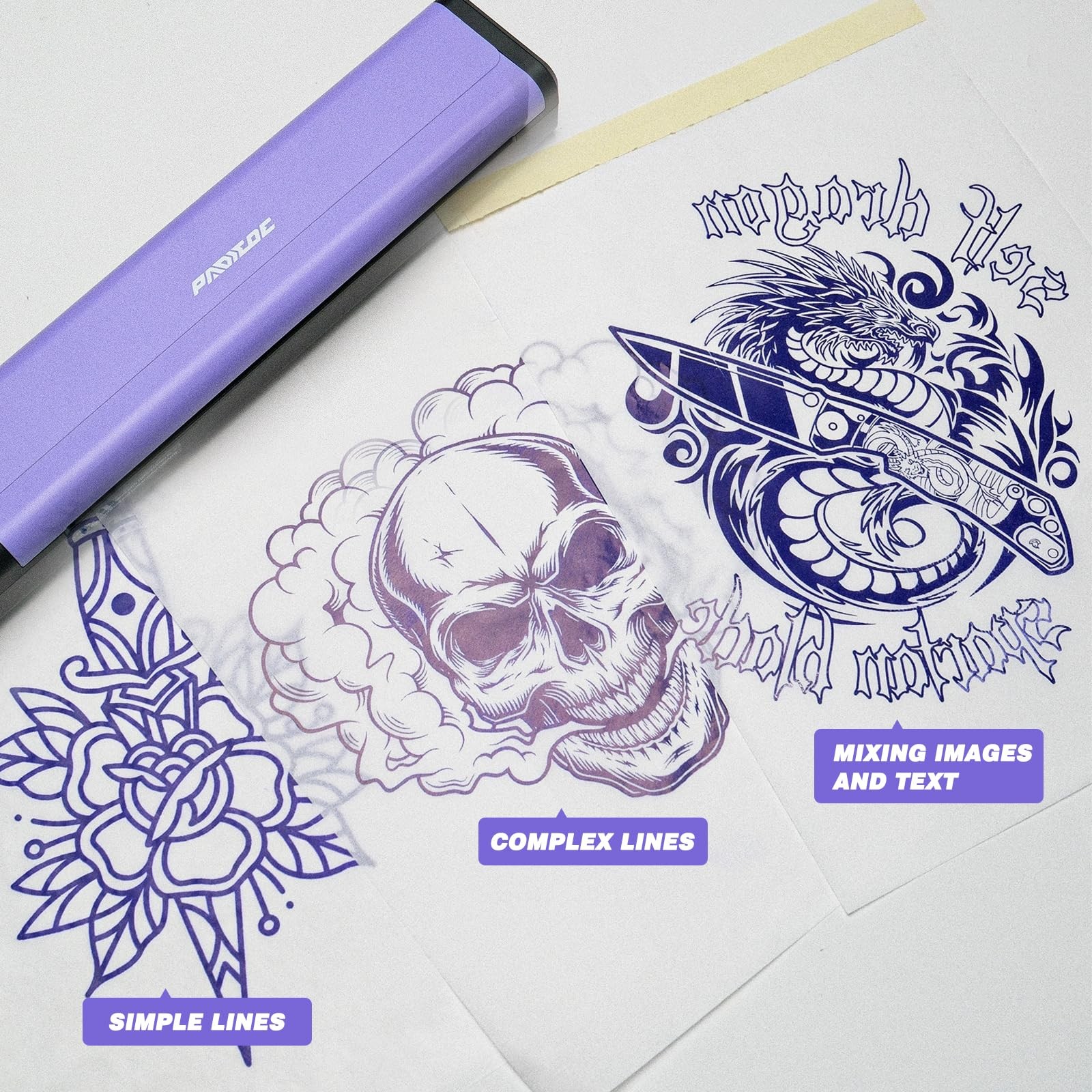 Padieoe Tattoo Stencil Printer 10Pcs - - Printer