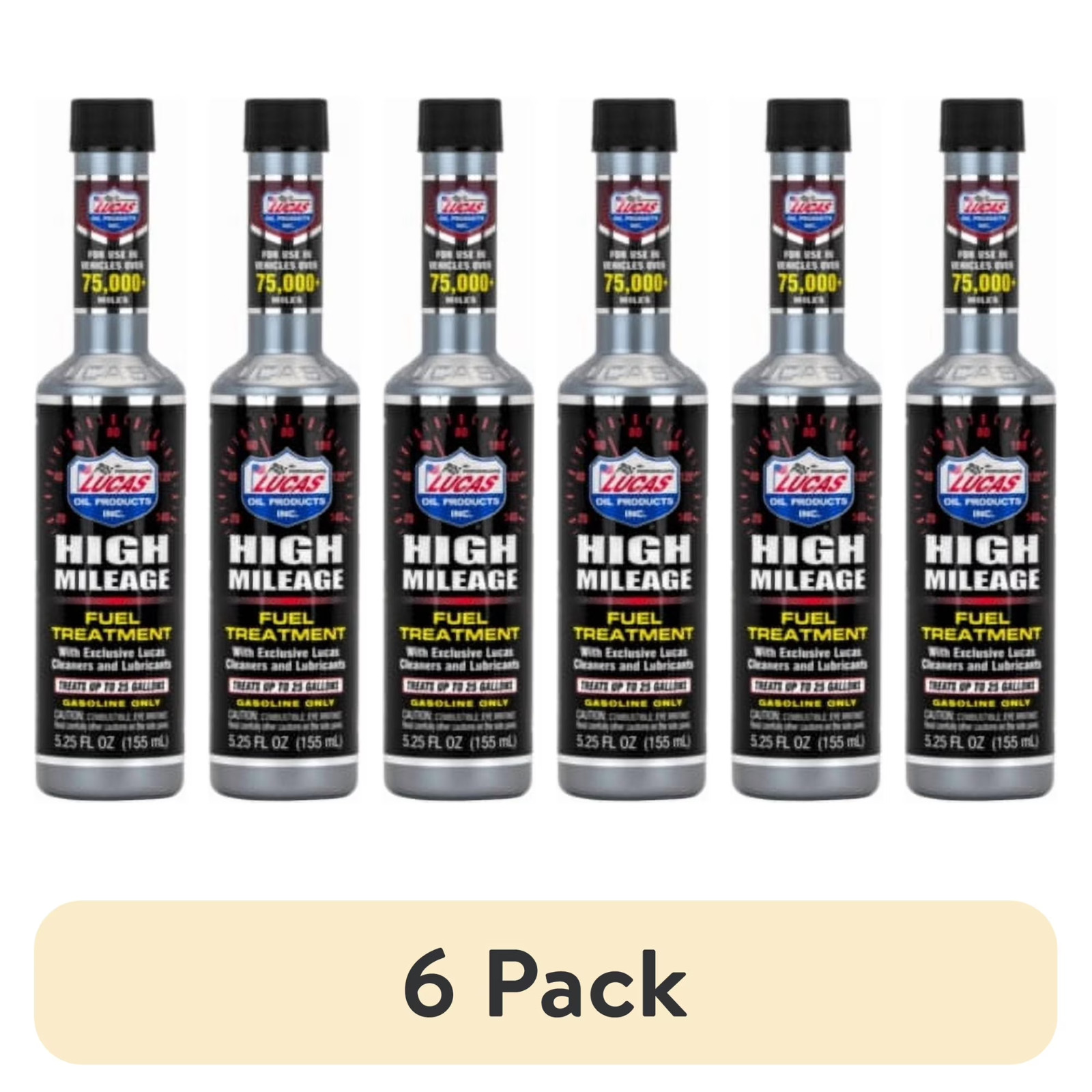 (6 pack) Lucas Oil 10977 Automotive High Mileage Fuel Treatment 5.25 Ounce