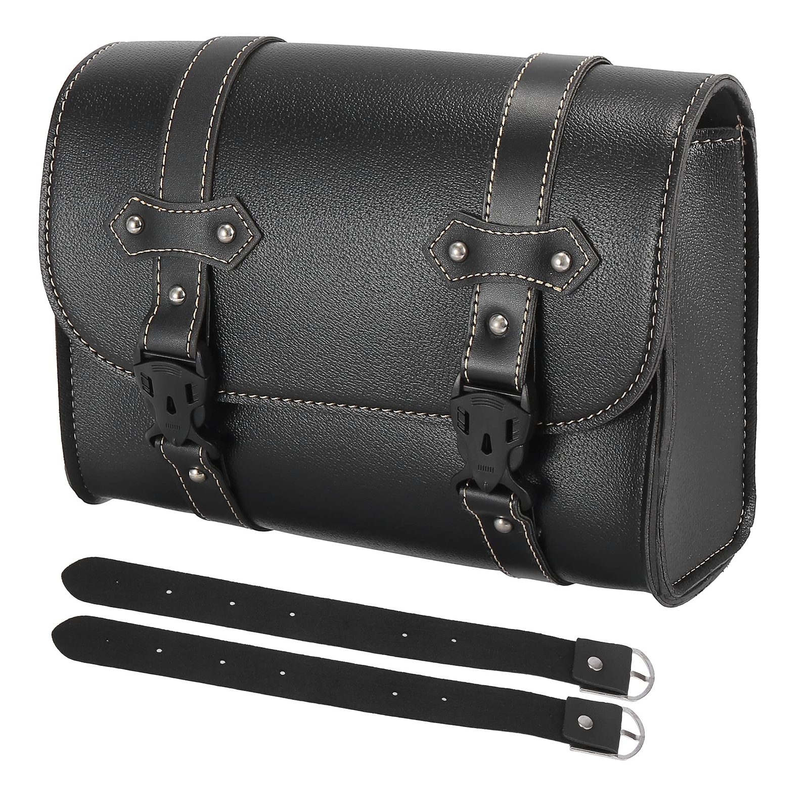 Motorcycle Tool Bag Handlebar Bags Cycling Luggage Bag Waterproof Faux Leathe...