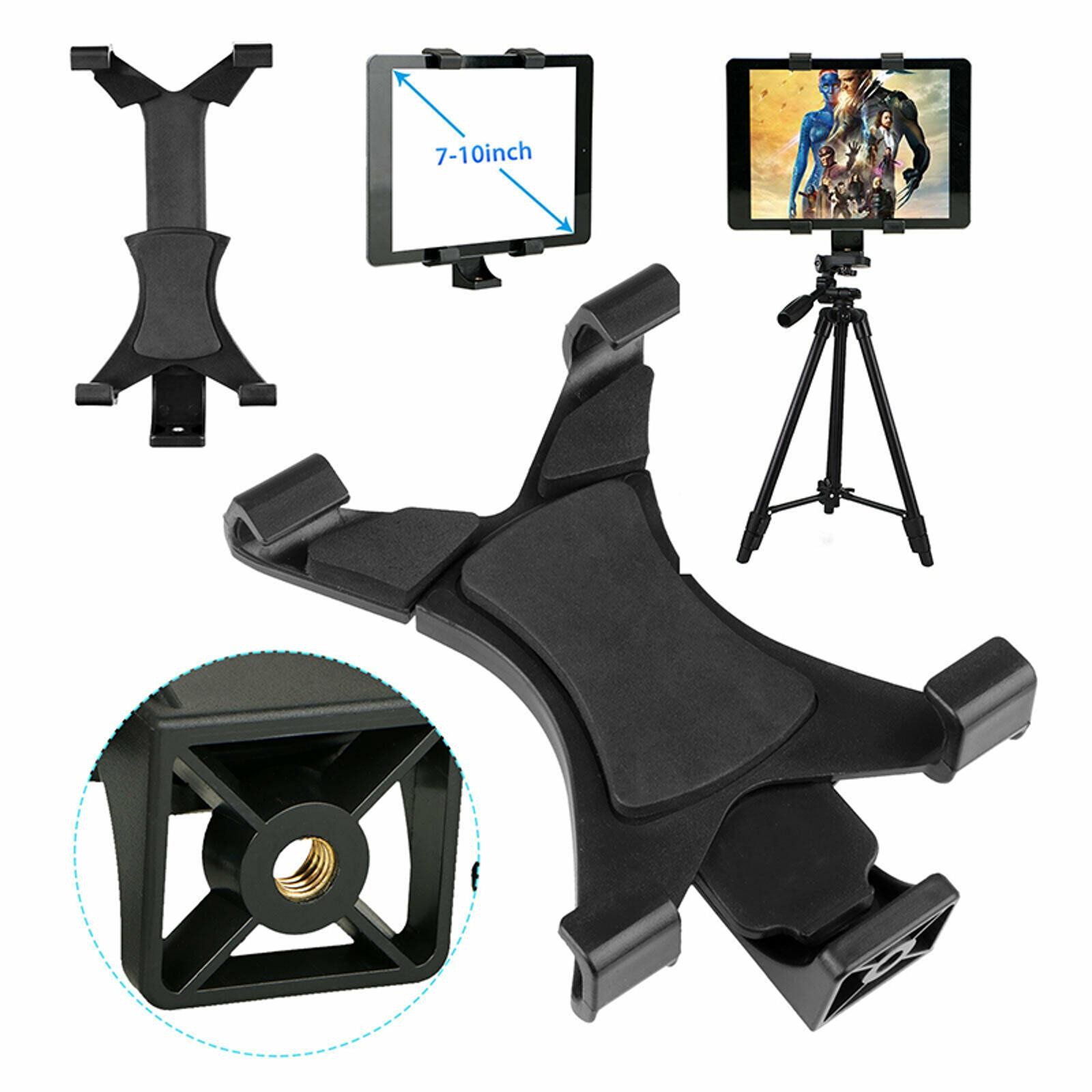1/4in Thread Adjustable 7-10" Tablet Tripod Mount Adapter Clamp Holder Bracket