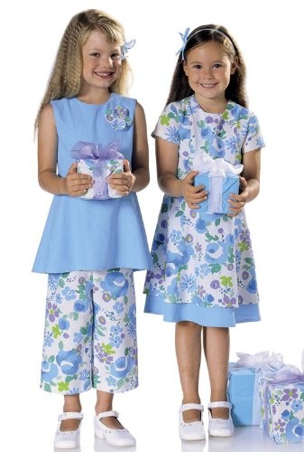 Burda 9691 Dress & Pants Sewing Pattern, Girl's Size 4. 6. 8. 10 Free Shipping