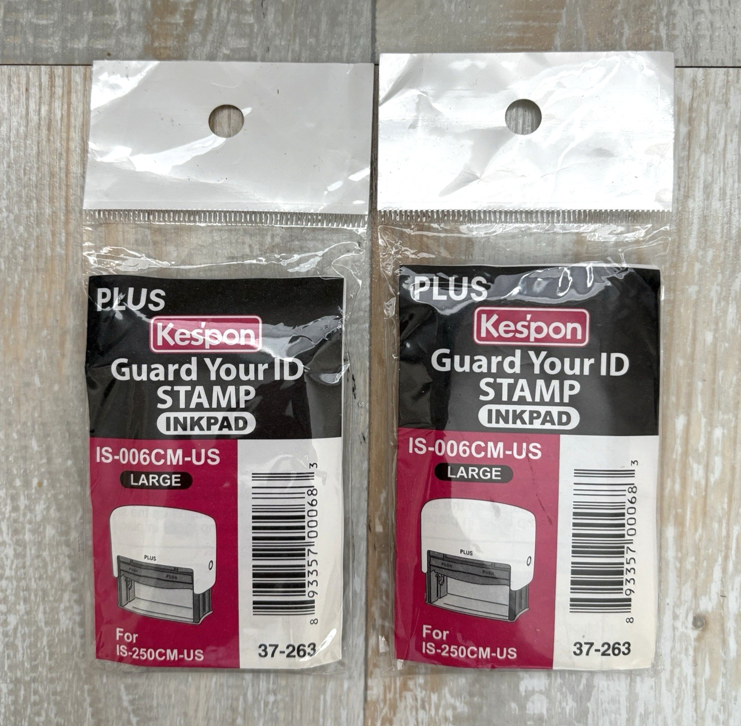 Plus Guard Your ID Stamp Refill Inkpads Lot of 2 Large For IS-250CM