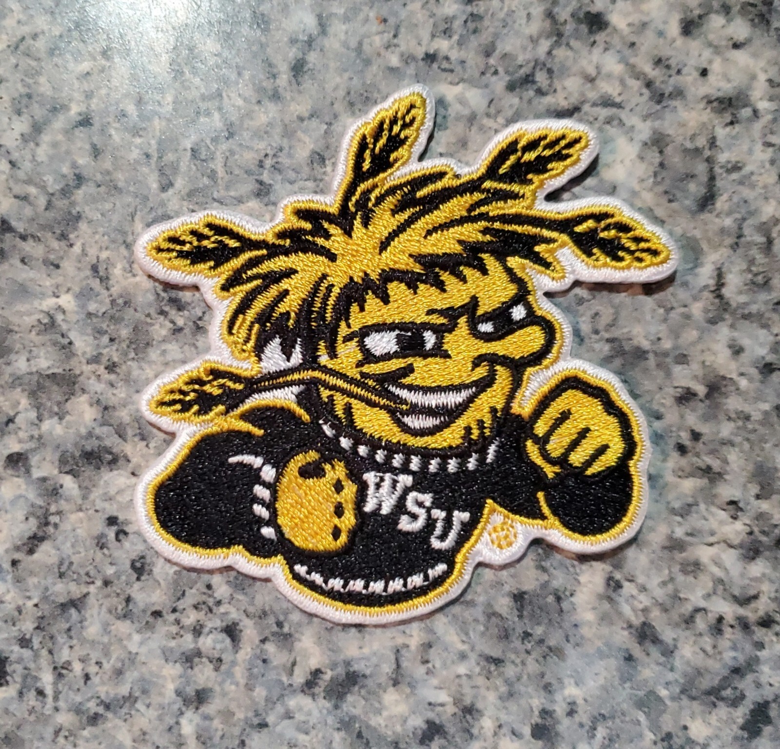 Witchita State Shockers Vintage Logo Patch. Embroidered. Iron On. 3"x2.5"