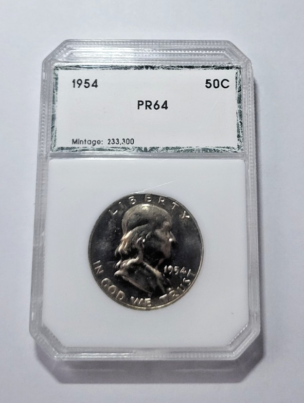 1954 Franklin Proof Half Dollar PCI PR64 50(C) Silver #G