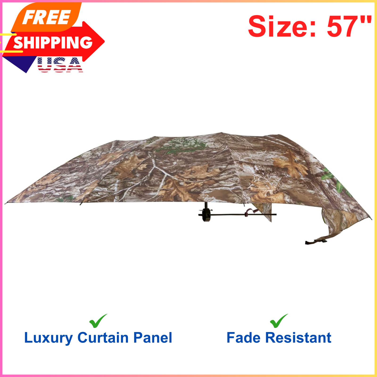 Instant Roof Tree Stand Umbrella - Large Durable Hunting Camo Umbrella, Portable