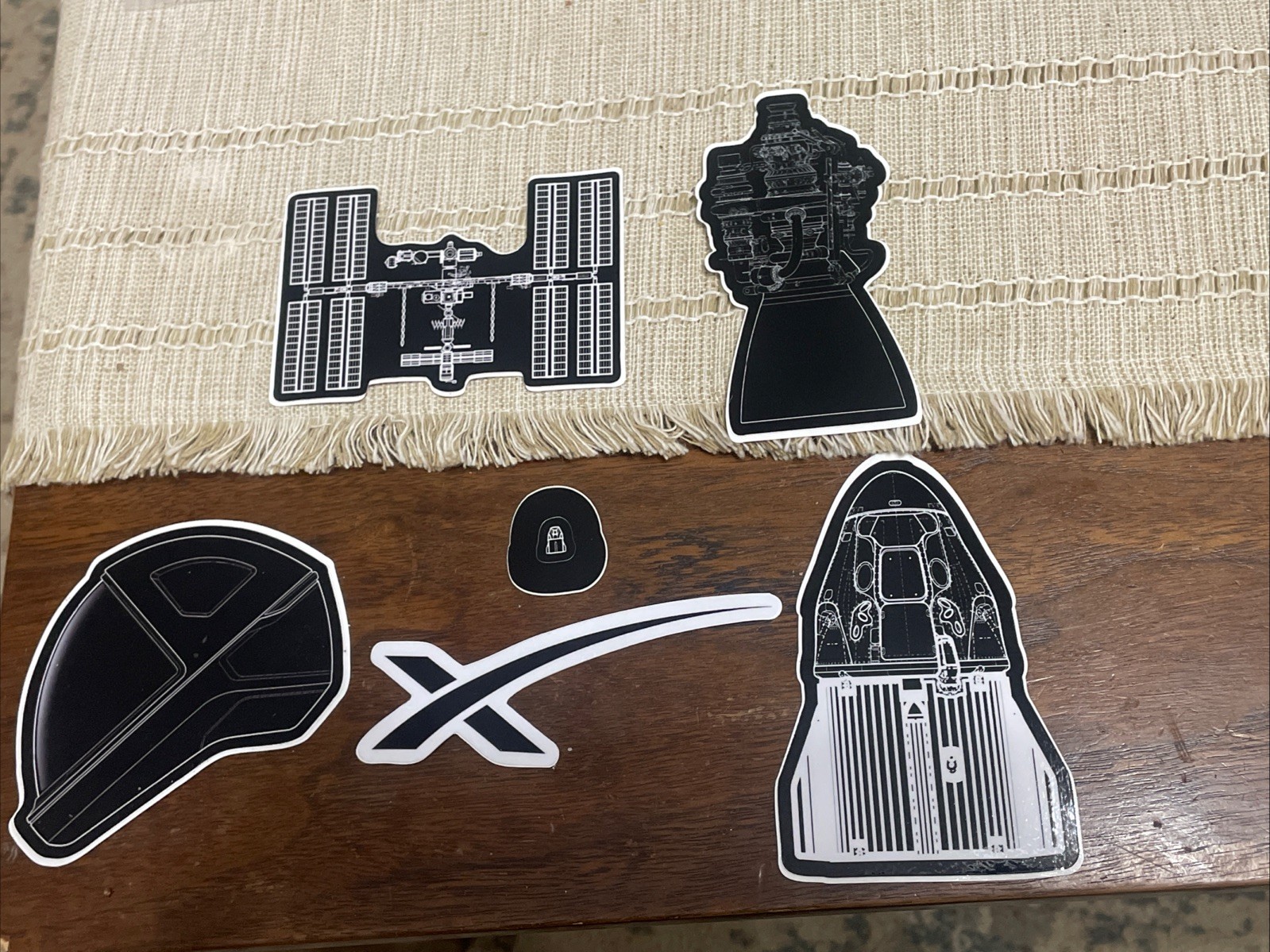 Rare Authentic SpaceX Schematic Decal Set