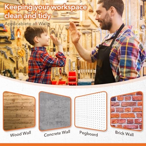 4Pcs Wall Mount Tool Organizer Set,Include Screwdriver Organizer,9mm-24mm