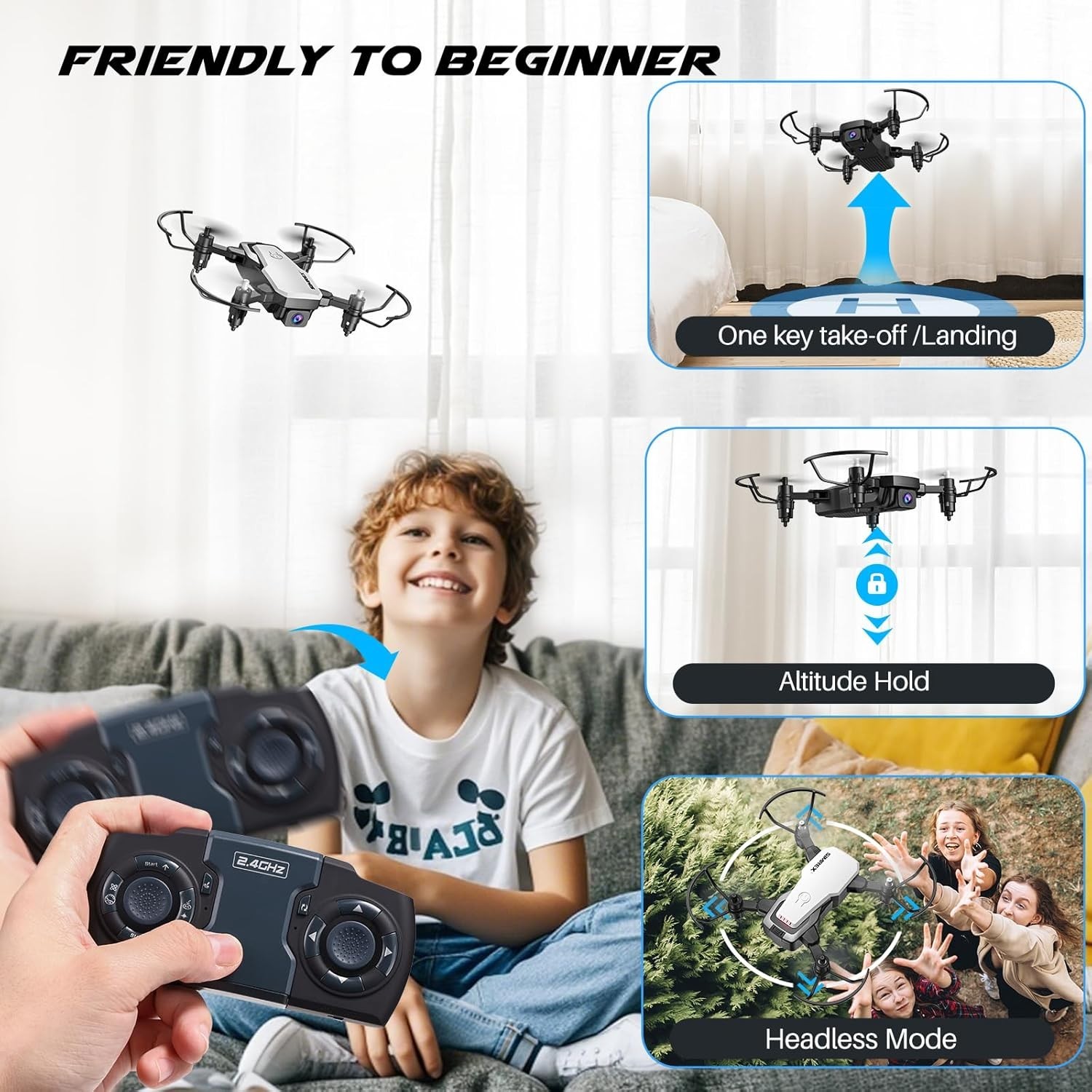 SIMREX X300C Mini Drone w/ 720P HD Camera Complete