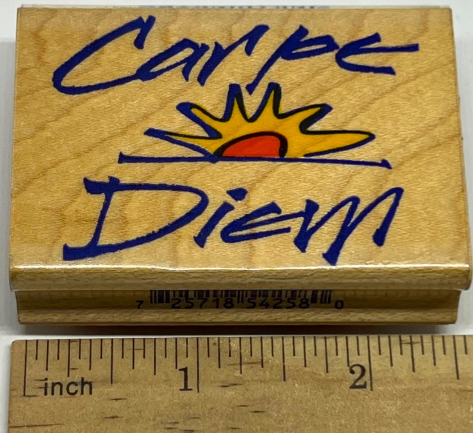 CARPE DIEM WORDS Wood Mounted Rubber Stamp INKADINKADO SEIZE THE DAY