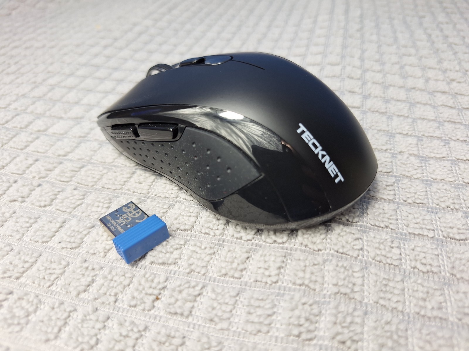 Portable Tecknet Bluetooth 2.4G Wireless Mouse 4800 DPI Black Computer Mouse