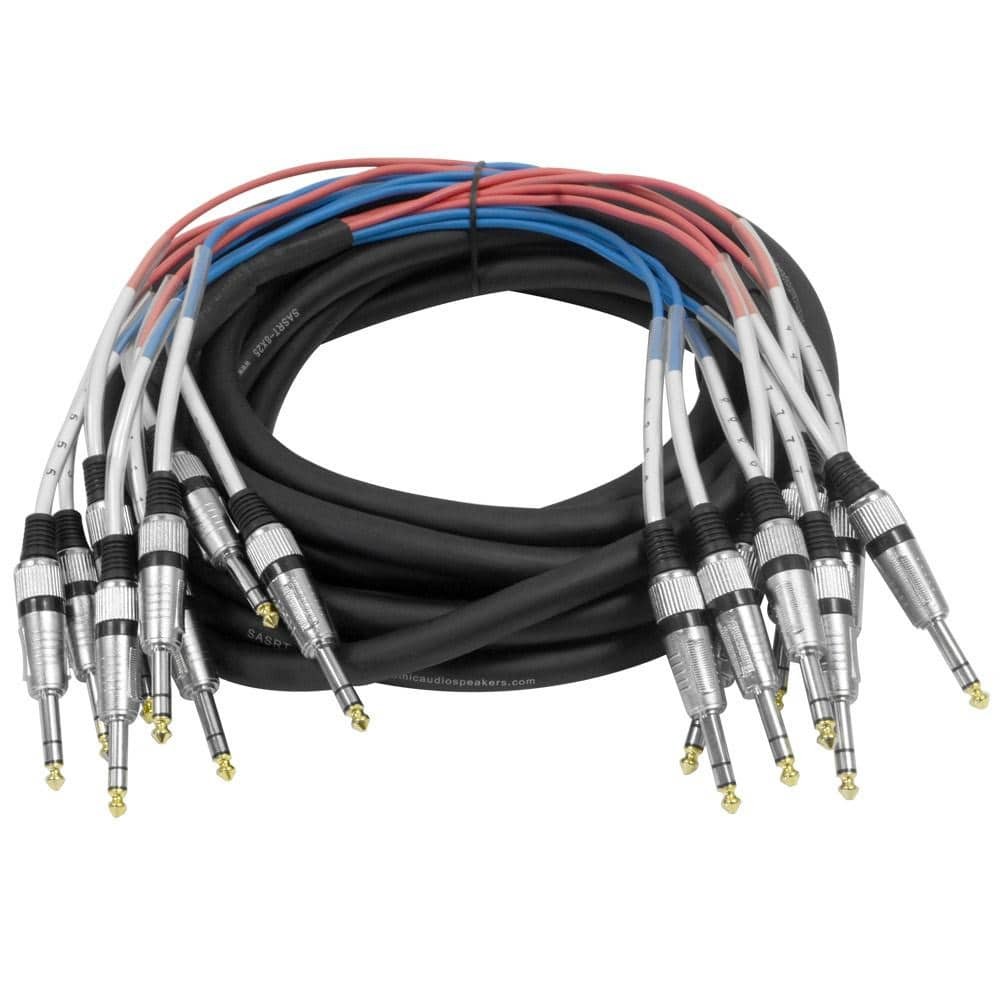SASRT 8x25 8 Channel 1/4" TRS Snake Cable 25 Foot