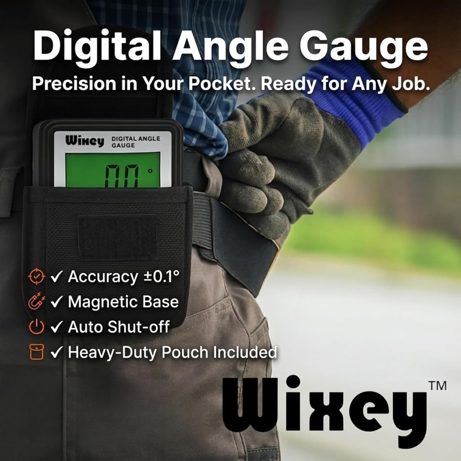 Digital Angle Gauge with Backlight – Easy-To-Read Magnetic Digital Angle Finder