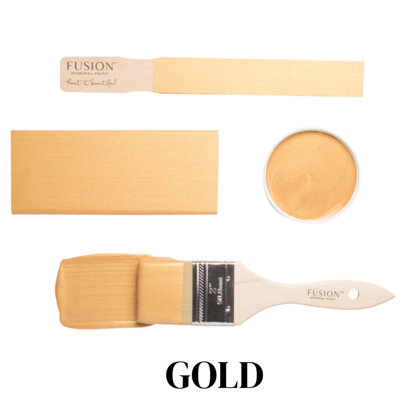 Gold - Metallics Fusion Mineral Paint 37 ml Upcycling Furniture Paint