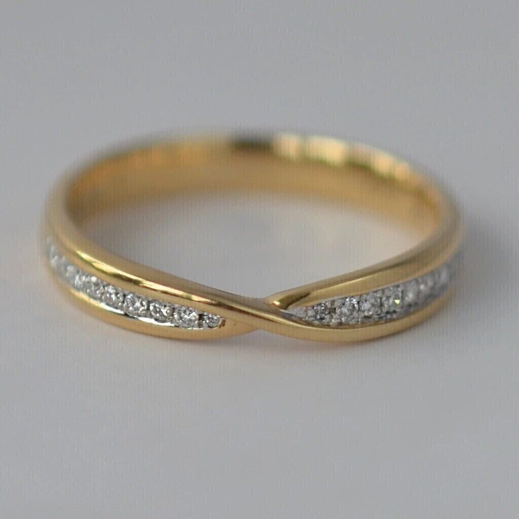 1Ct Round Cut Simulated Diamond Wedding Band Ring Women's 14k Yellow Gold Plated