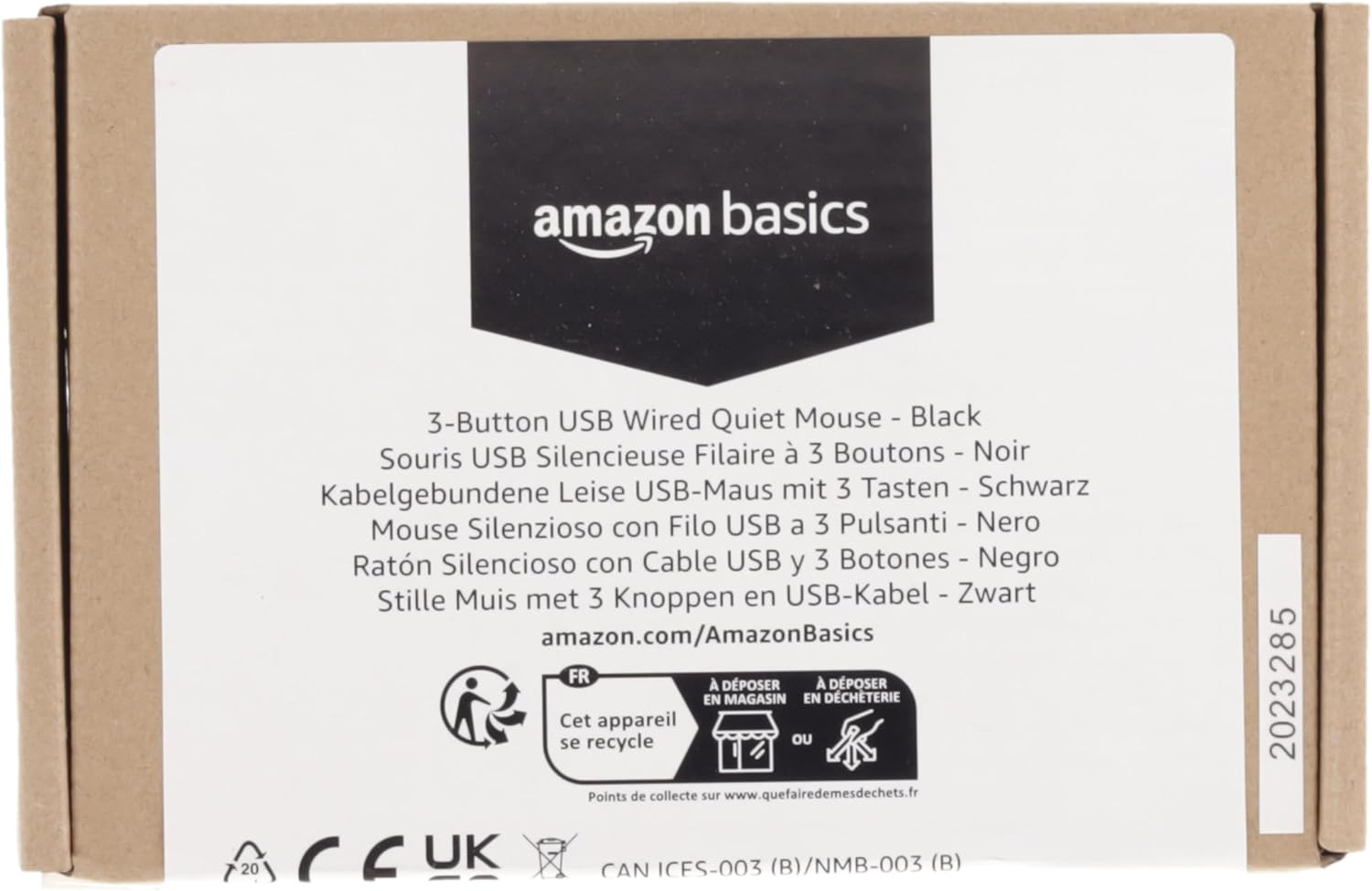 3-Button USB Wired Mouse - Standard, Black