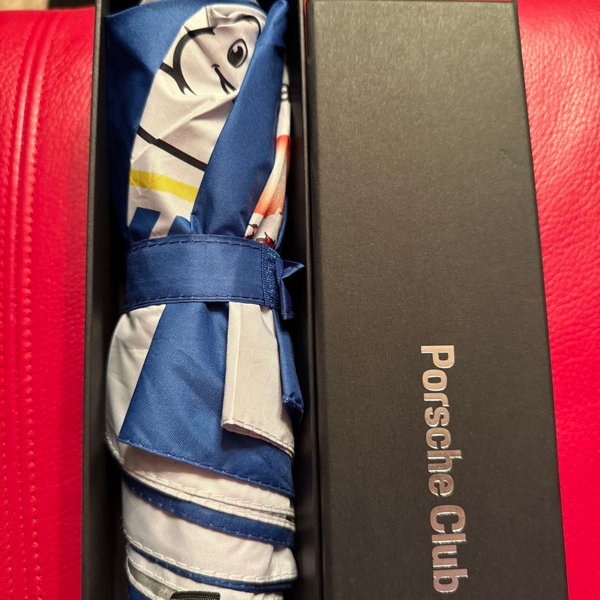 Porsche Design Blue White Compact folding  Umbrella with Gift Box