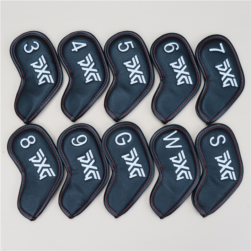 P * G Golf Club Set Button/Magnetic Iron Rod Set 10 Piece Black, Red，White