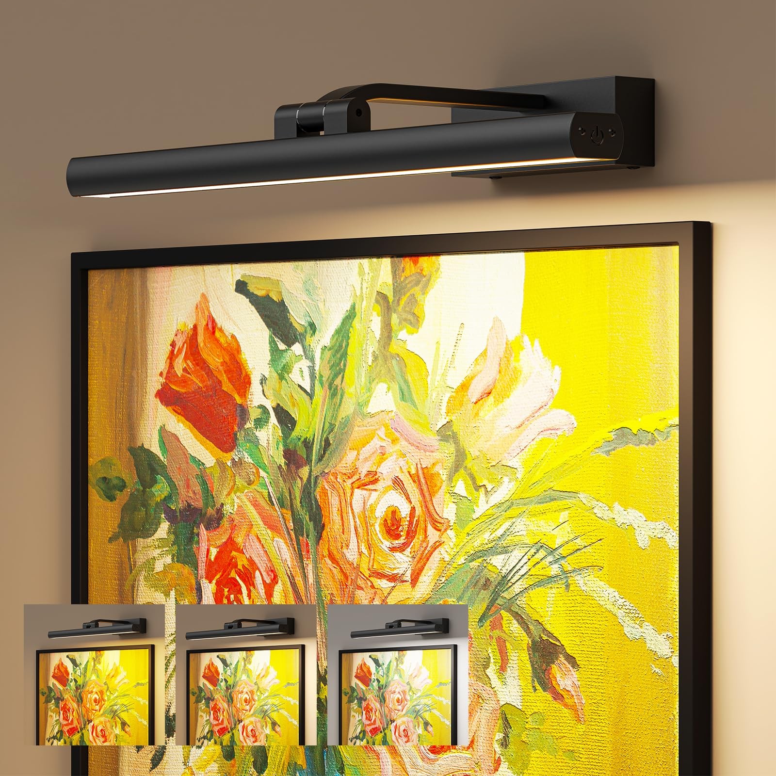 Wireless Picture Lights for Wall, Battery Operated Wall Light for Painting Re...