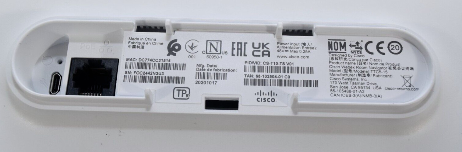 Cisco WebEx Room Kit Video Conferencing Kit Bundle TTC7-23 TTC5-15