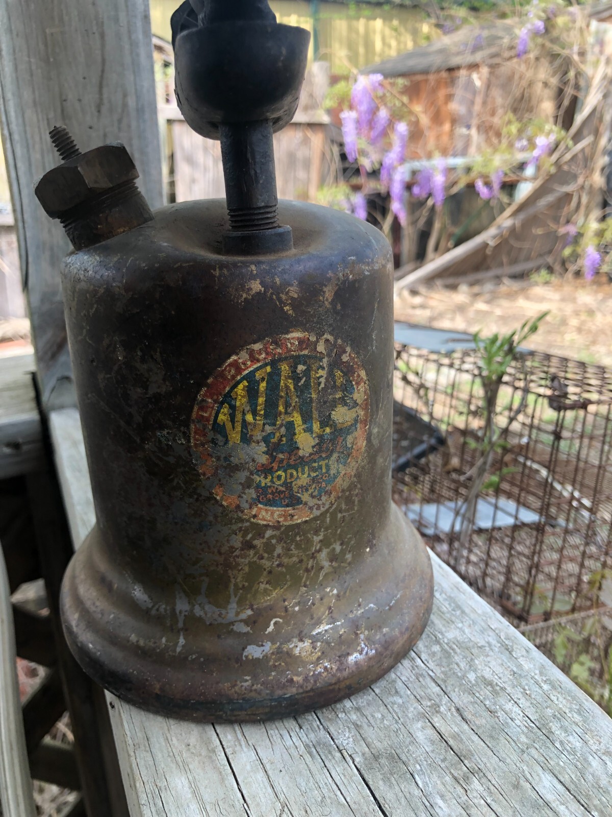 Vintage Antique Blow Torch Plastic Handle For Display