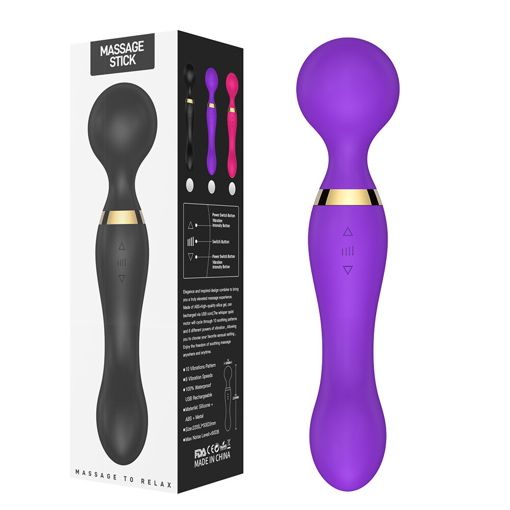 Double Head 8 Speed 20 Modes Vibrating Massager Full Body Magic Therapy Motor
