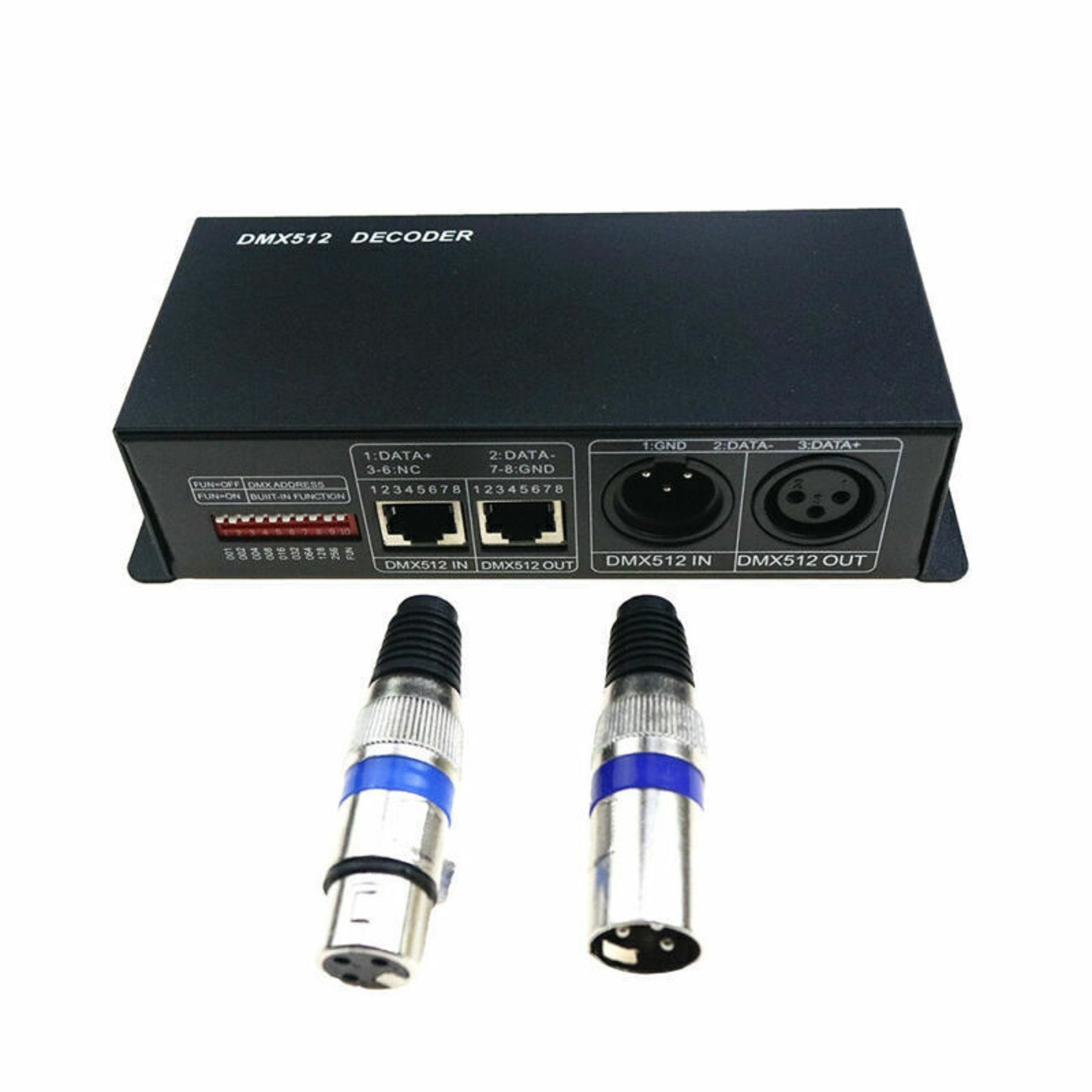 DC12V~24V 4CH x 8A Decoder LED RGBW DMX 512 Controller Decoder Dimmer 4 Channel
