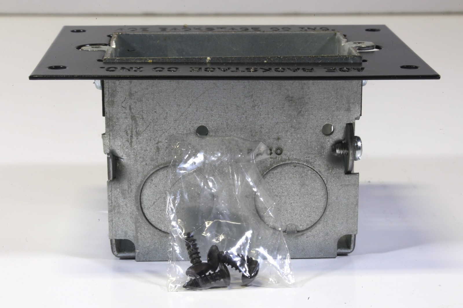 Ace Backstage PE - Single Duplex Switch Box with Steel Mounting Panel New