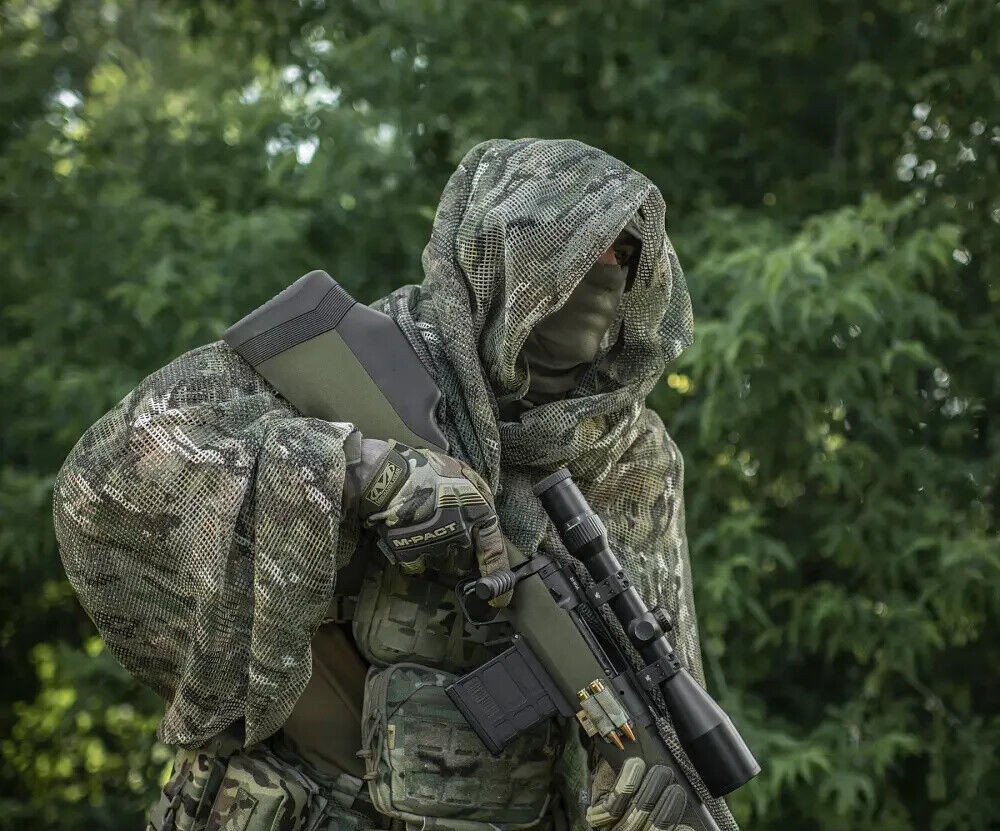 Camouflage M-Tac sniper mesh scarf 250*200 multicam Sniper cape mesh/ 💛💙
