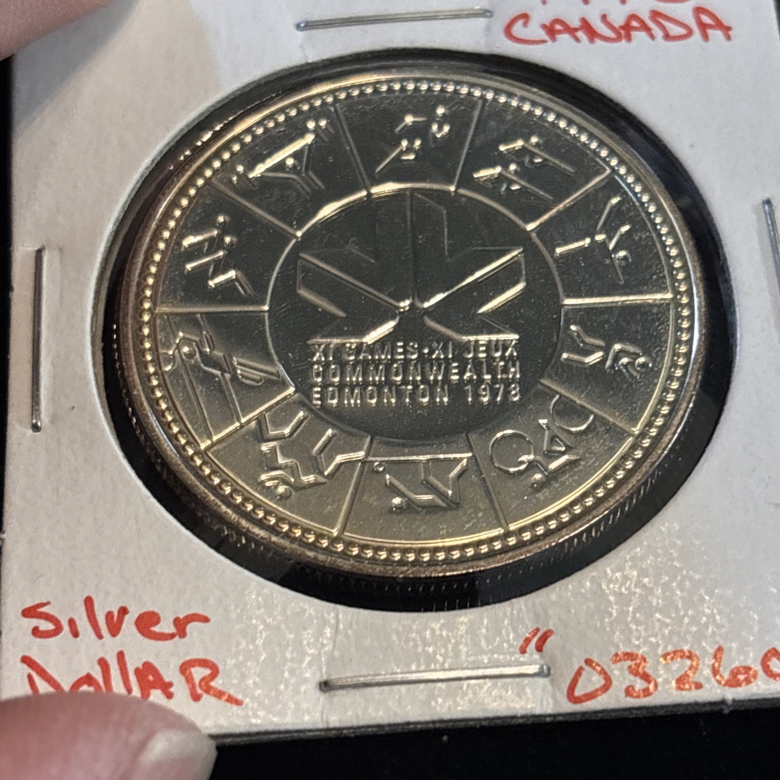 1978 Canada Silver Dollar Edmonton Games Proof “0326092” Canadian $1