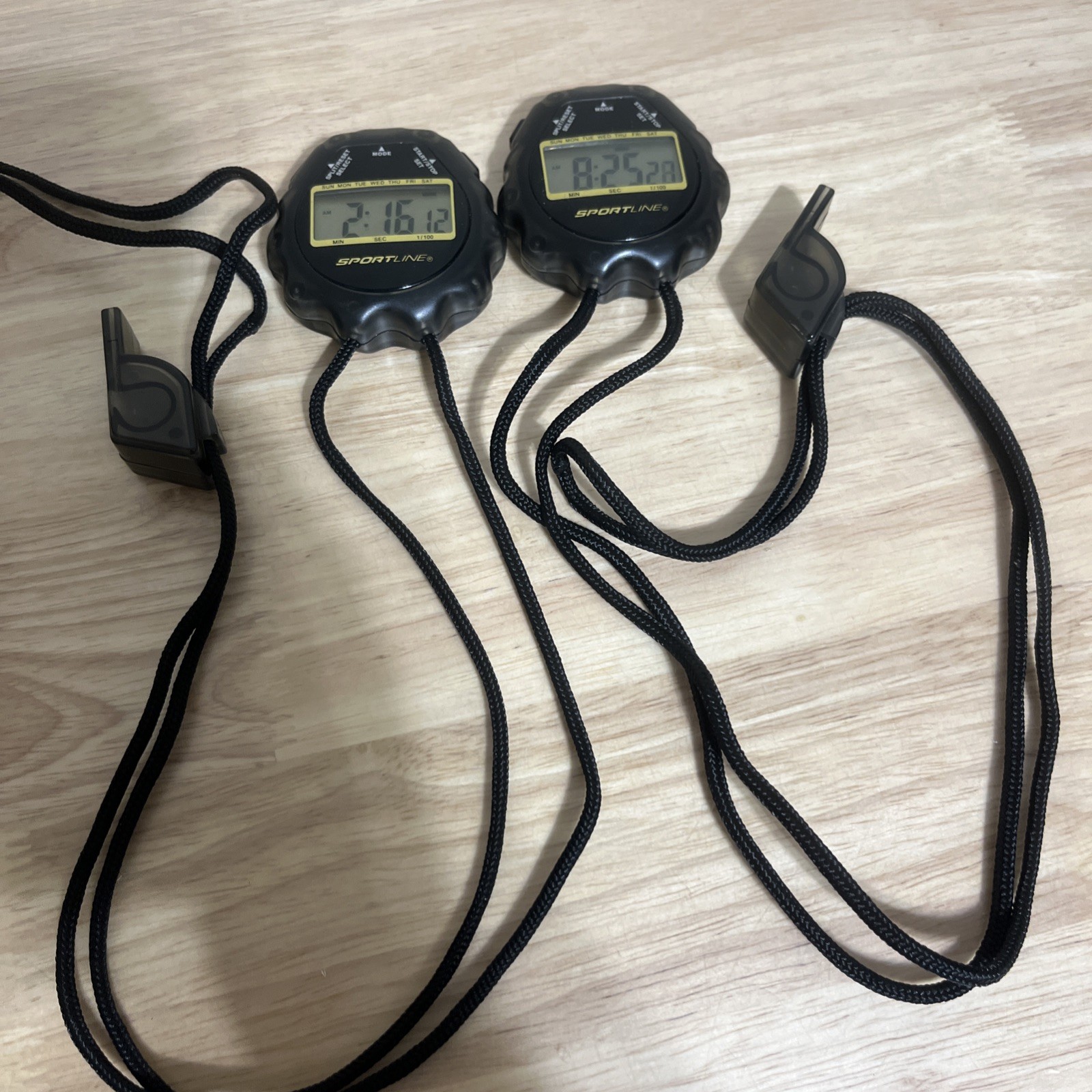 (2) SportLine Giant Display Stopwatch Sport Timer #2787 Both Have New Batteries