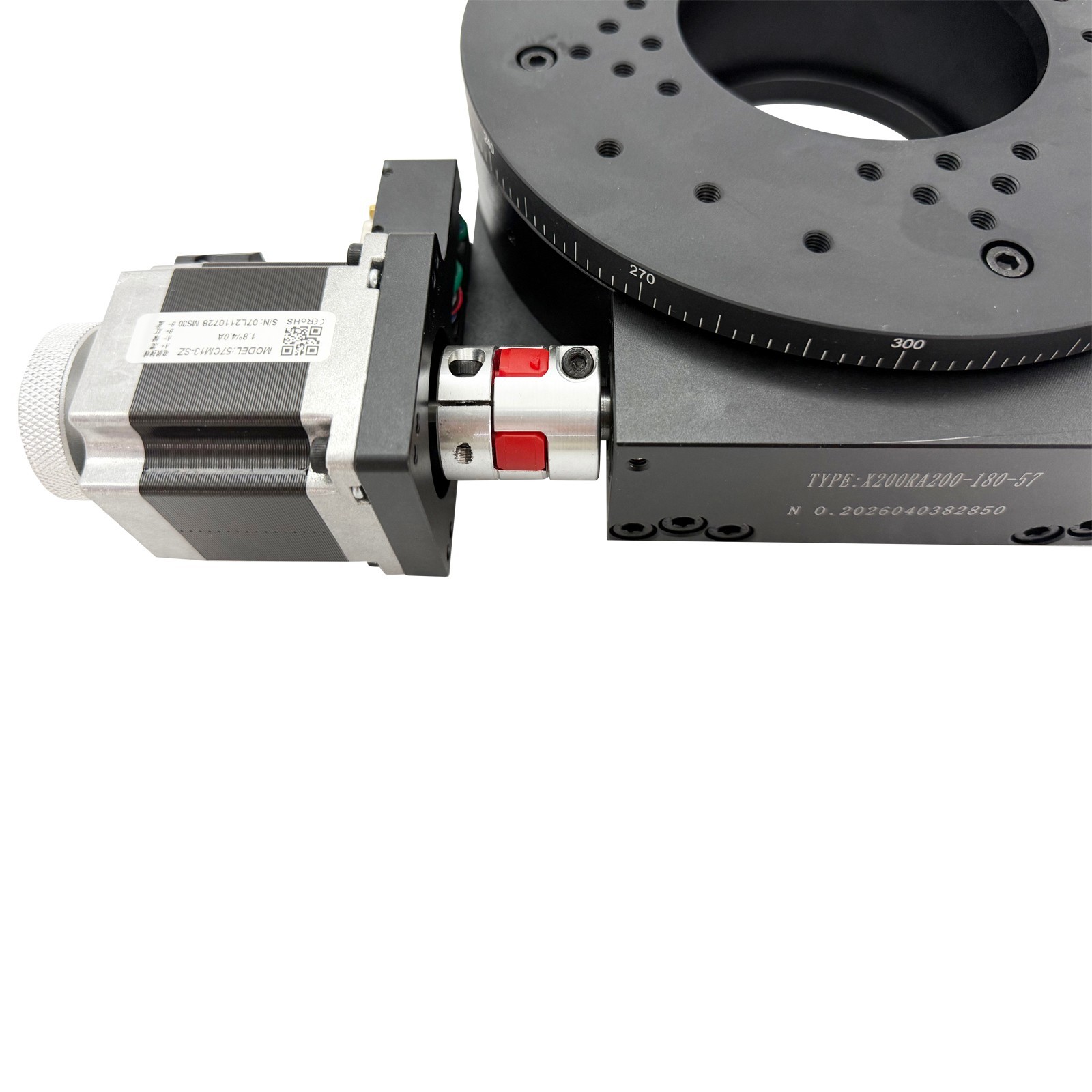 Two-Phase Stepper Driver Motorized Precision Rotary Table Worm Gear Drive