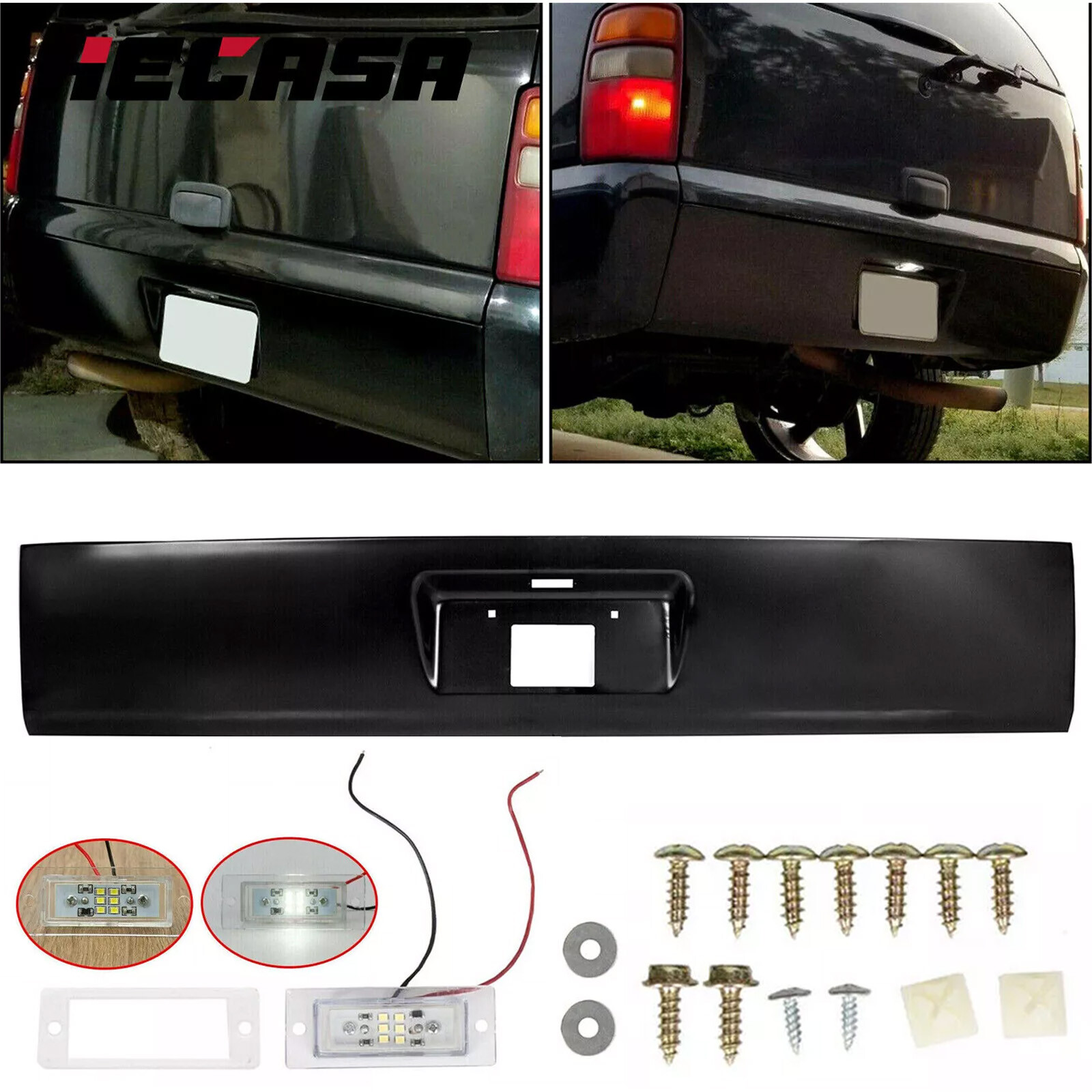 Rear Roll Pan w/LED Light For 2000-2006 Chevrolet Suburban 2500 Tahoe GMC Yukon