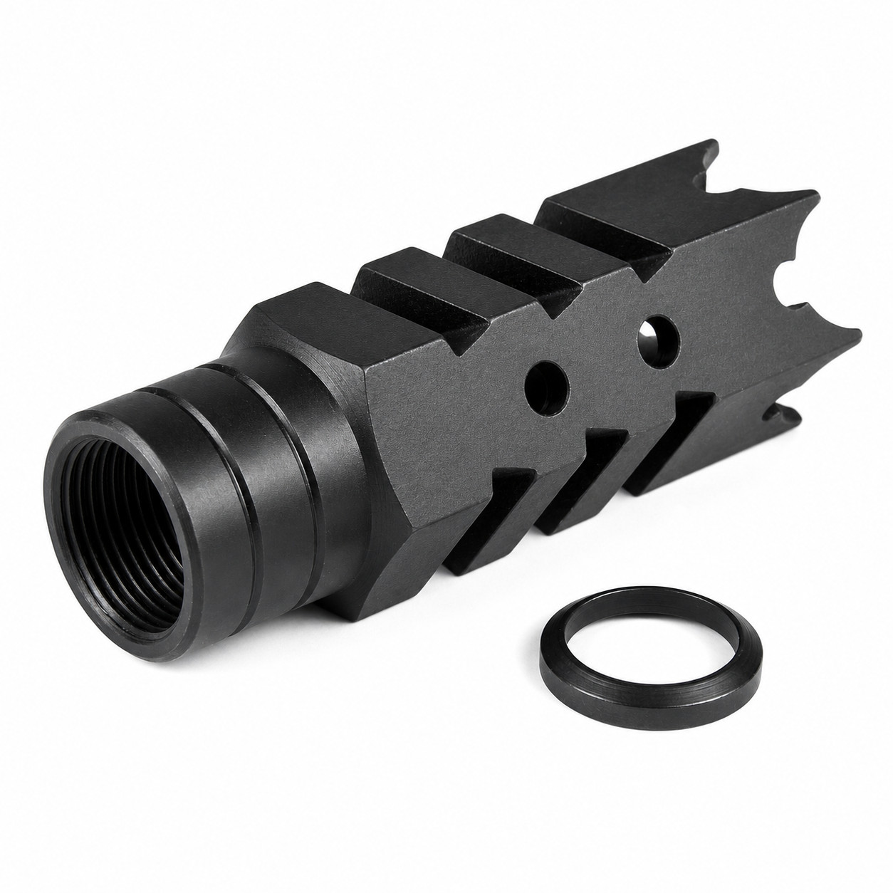 Steel 5/8x32 TPI Competition Muzzle Brake for .458 SOCOM 450