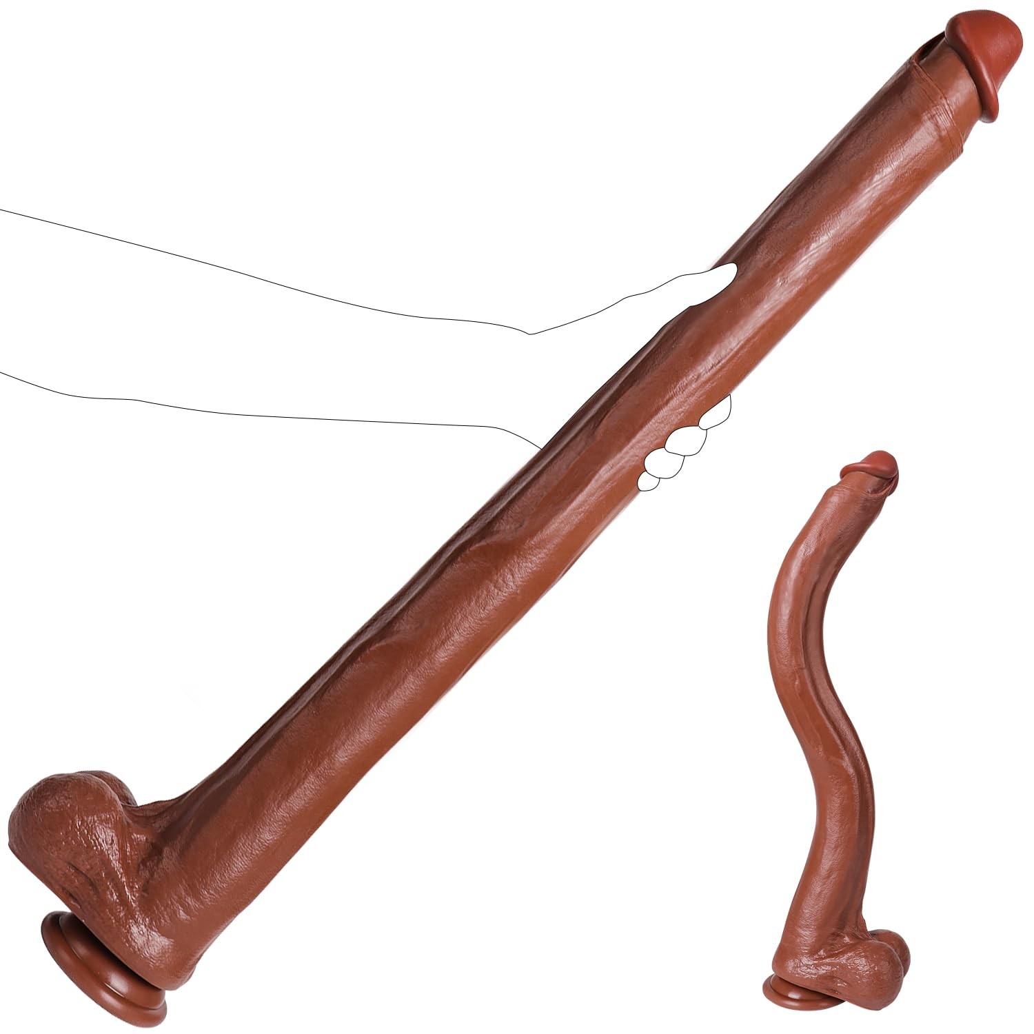 22.64 Inch Super Long Huge Giant Dildos for Deepest Sex,Realistic Big Thick A...