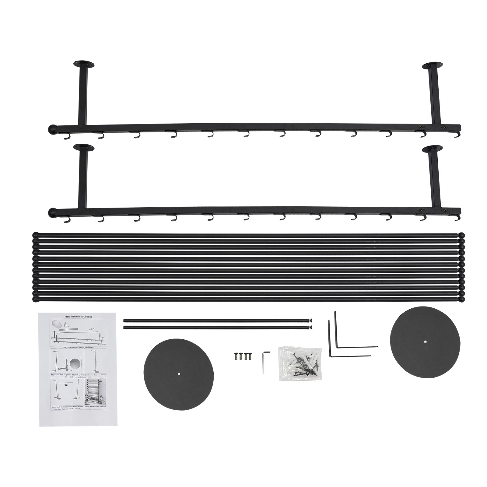 Wall-Mounted Display Rack, Wrapping Paper Ribbon Holder, Organizer