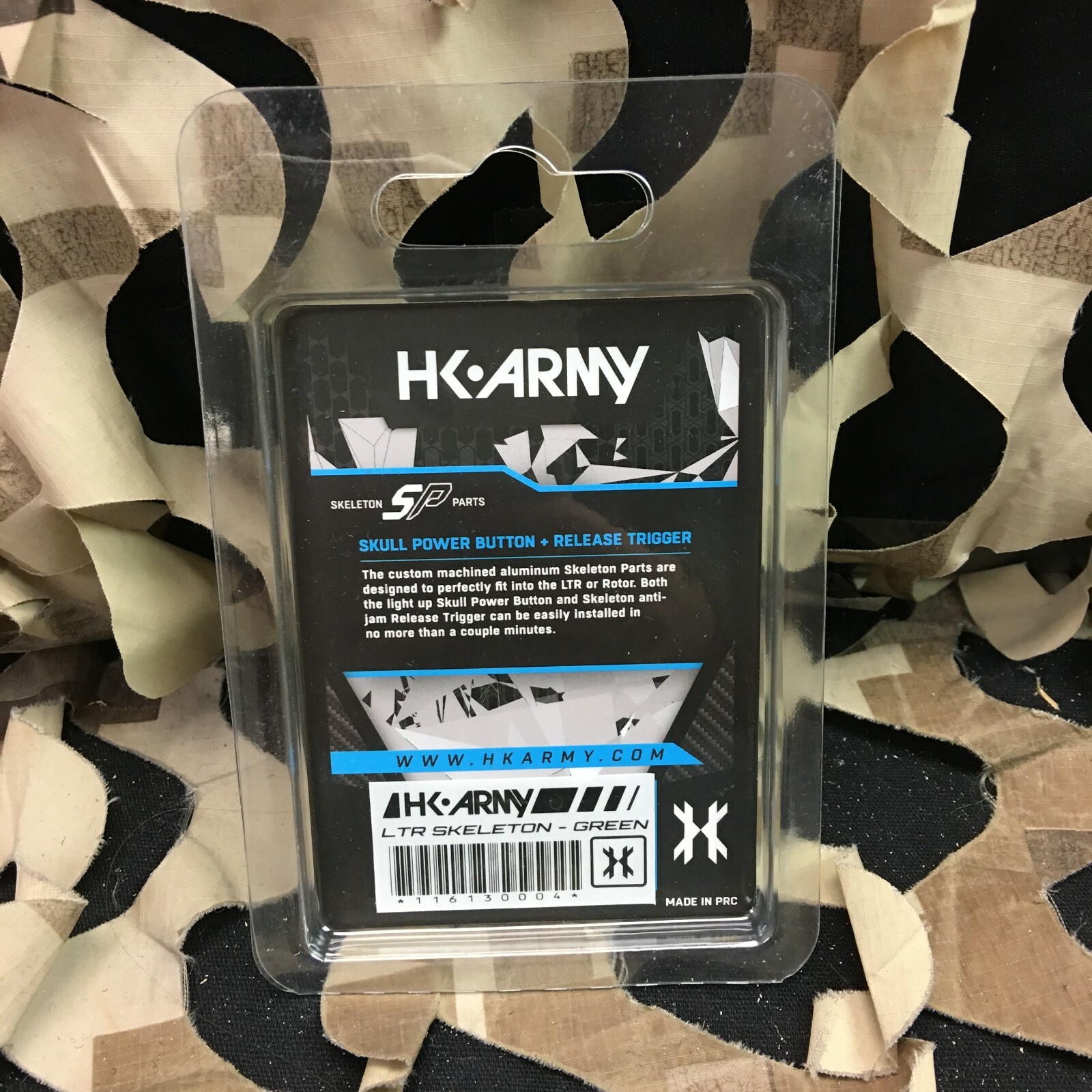 NEW HK Army Rotor/LTR Skeleton Power Button & Release Trigger Kit - Green