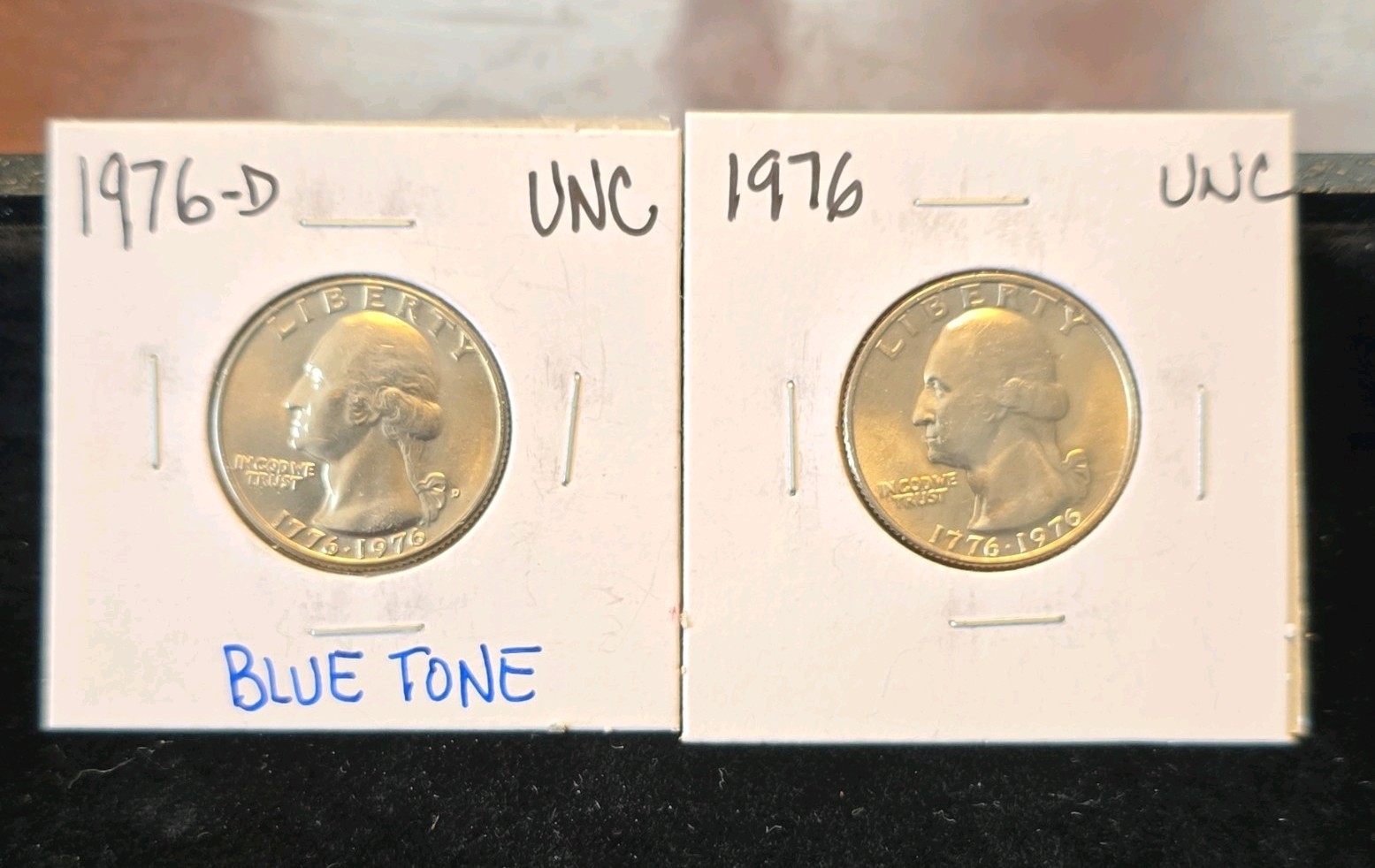 1976 Washington Quarter 25C Uncirculated Denver Philadelphia # R144 Lot of 2