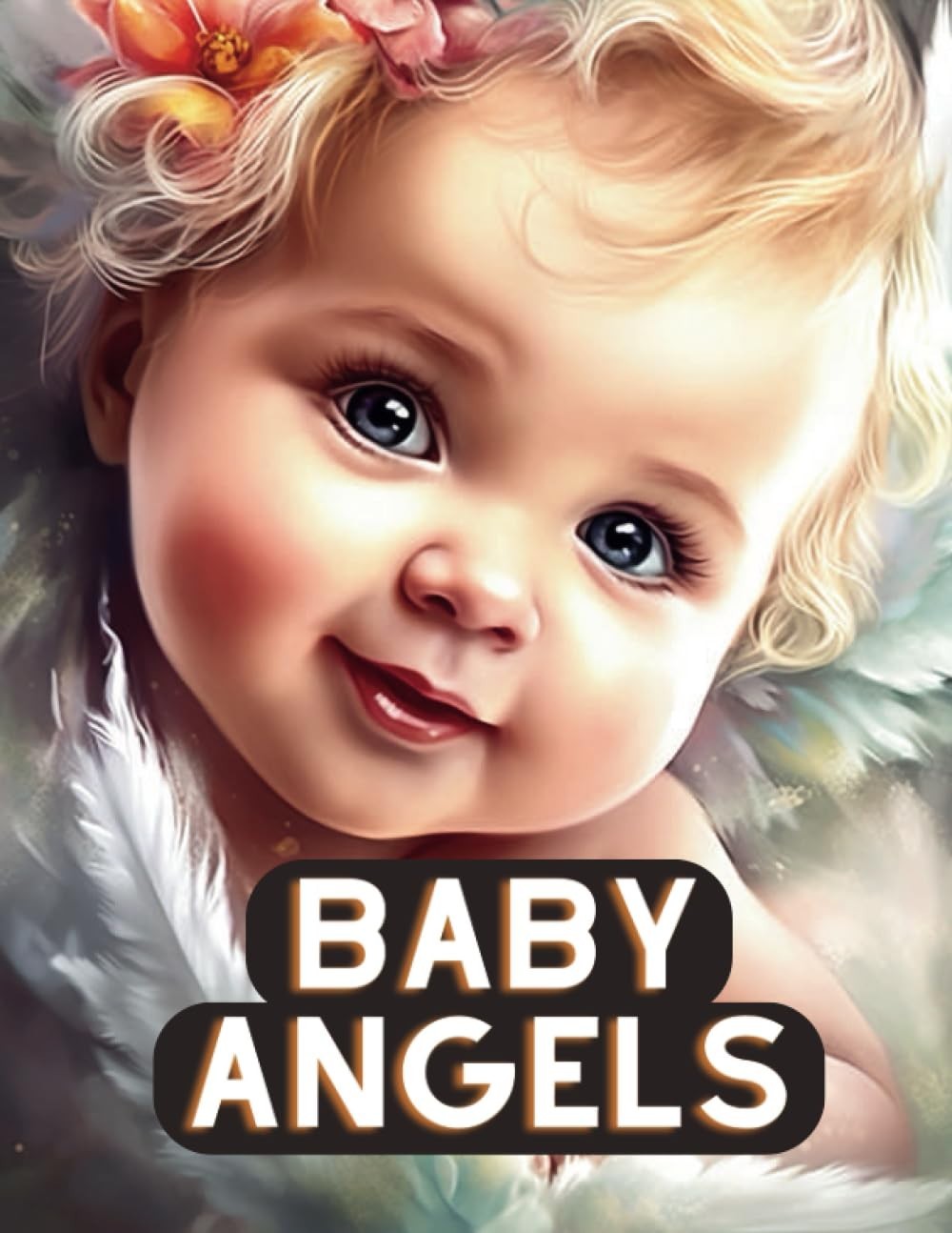 Baby Angels: Adult Coloring Book: Adorable and Sweet Little Angels | Grayscale |