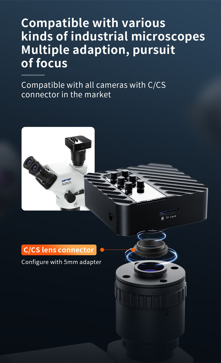 Industrial Microscope Camera Compatible With All C/CS Connector Cameras Qianli
