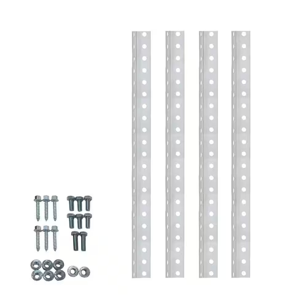 DURA-LIFT Angle Iron Bracket 24in Steel Garage Door Opener Mount 4 Pack Kit